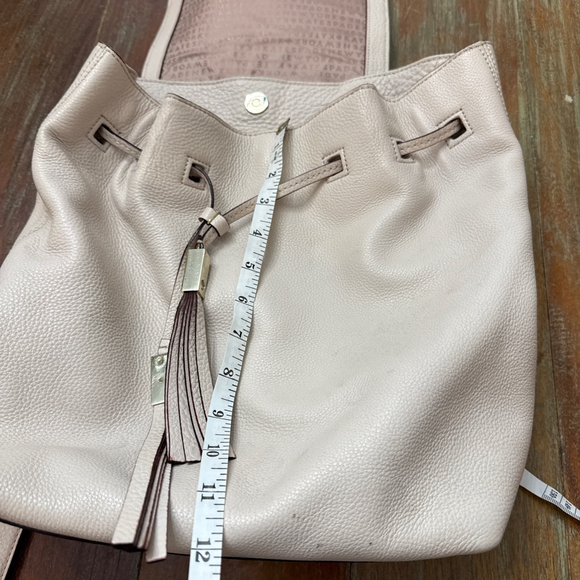 Kate Spade Beige Leather Drawstring Backpack Purse One Size Women’s - Picture 10 of 12